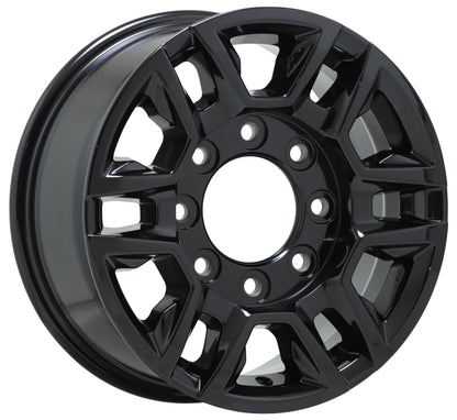17" GMC Sierra Silverado 2500 3500 SRW Gloss Black wheels rims Factory 5948