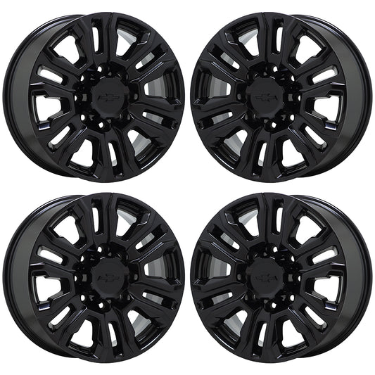 20" Chevy Silverado 2500 3500 Gloss Black wheels rims Factory OEM set 5957
