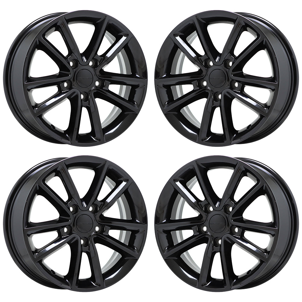 17" Dodge Journey Grand Caravan Gloss Black wheels rims Factory OEM set 4 2399