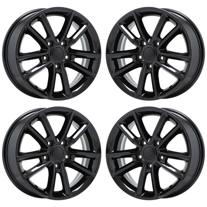 17" Dodge Journey Grand Caravan Black wheels rims Factory OEM set 2399 EXCHANGE