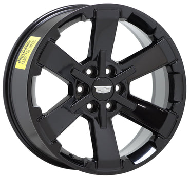 22" Escalade Silverado SIerra Gloss Black wheels rims Factory OEM CK162 set 5662