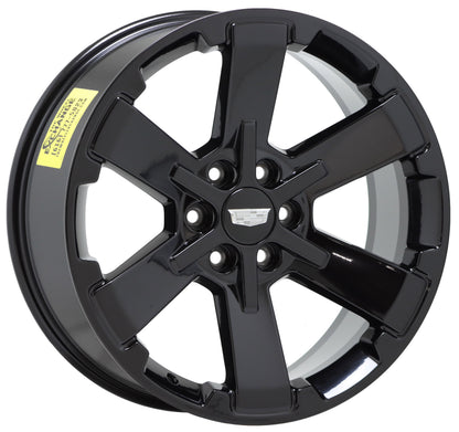22" Escalade Silverado SIerra Gloss Black wheels rims Factory OEM CK162 set 5662
