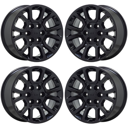 18" GMC Sierra Silverado 1500 Truck Black wheels rims Factory OEM set 4 5649