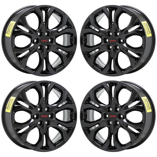 20" GMC Acadia Gloss Black wheels rims Factory GM set 5851 EXCHANGE