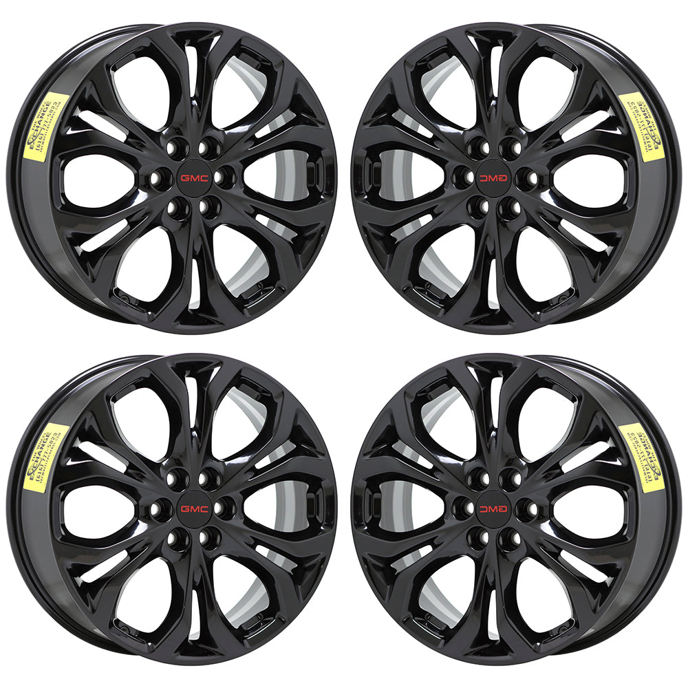 20" GMC Acadia Gloss Black wheels rims Factory GM set 5851 EXCHANGE