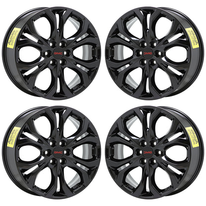 20" GMC Acadia Gloss Black wheels rims Factory GM set 5851 EXCHANGE