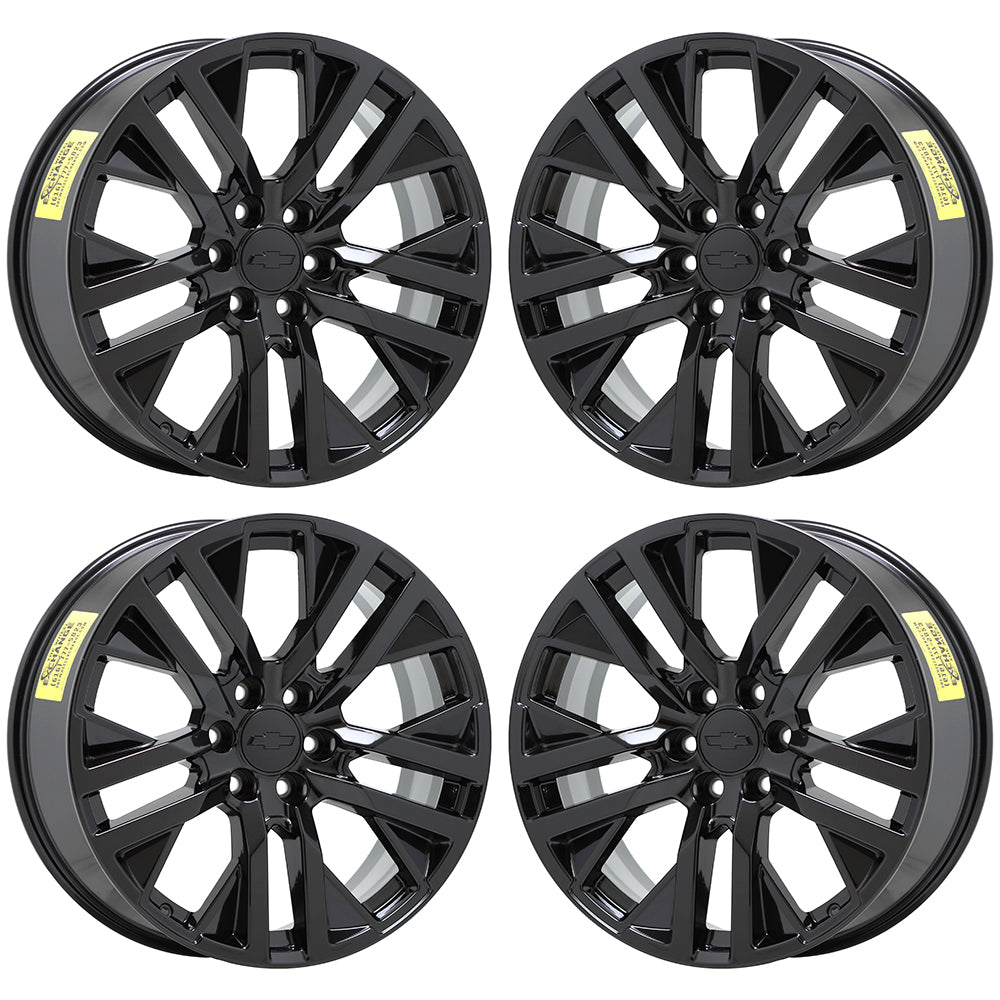 22" Chevrolet Silverado 1500 Tahoe Black wheels rims Factory set 5903 EXCHANGE