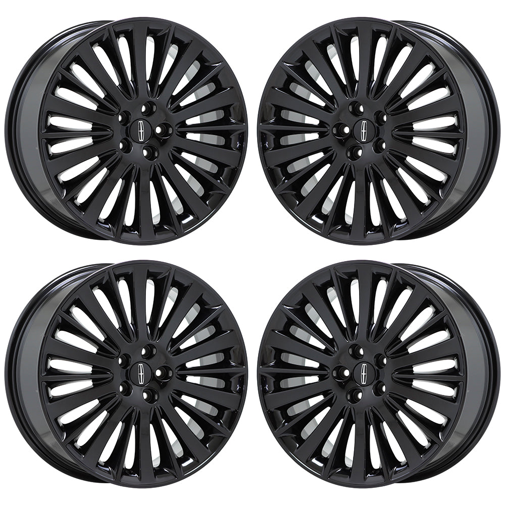 19" Lincoln MKZ Gloss Black wheels rims Factory OEM set 3955 EXCHANGE