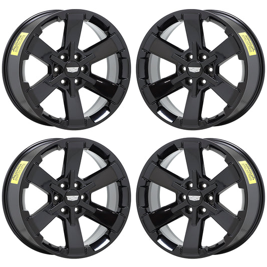 22" Escalade Silverado SIerra Gloss Black wheels rims Factory OEM CK162 set 5662