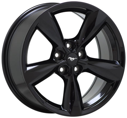 18" Ford Mustang Gloss Black wheels rims Factory OEM set 10029 EXCHANGE