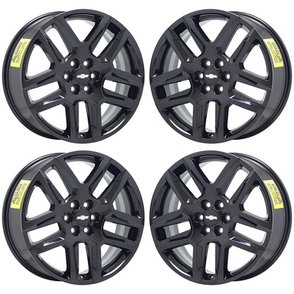 20" Chevrolet Traverse Gloss Black wheels rims OEM 2018-2023 set 5849 EXCHANGE