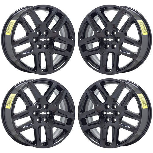 20" Chevrolet Traverse Gloss Black wheels rims OEM 2018-2023 set 5849 EXCHANGE