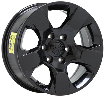 18" Dodge Ram 1500 Gloss Black wheels rims Factory OEM set 2669 EXCHANGE