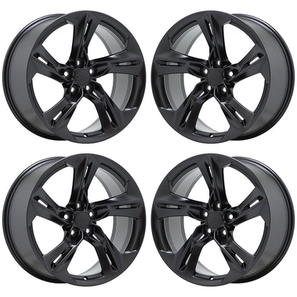 20x8.5" 20x9.5" Chevrolet Camaro SS Satin Black wheel rim set 5874 5878 EXCHANGE