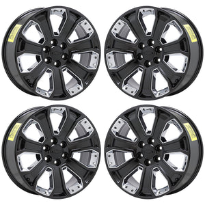 22" Escalade Silverado SIerra Black wheels rims OEM CK162 5661