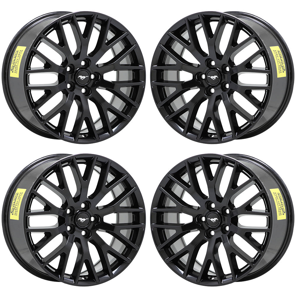 19x9" 19x9.5" Ford Mustang GT Gloss Black wheels rims Factory OEM 10036 10038