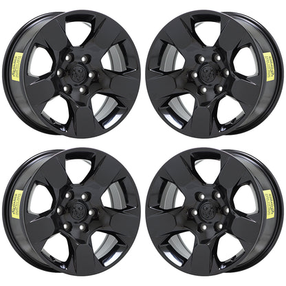 18" Dodge Ram 1500 Truck Gloss Black wheels rims Factory OEM set 2669