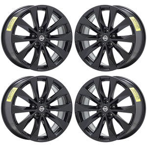 19" Nissan Maxima Platinum Gloss Black wheels rims Factory OEM 62723 EXCHANGE