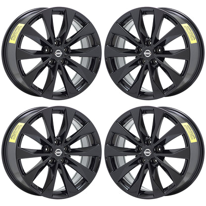 19" Nissan Maxima Platinum Gloss Black wheels rims Factory OEM set 4 62723