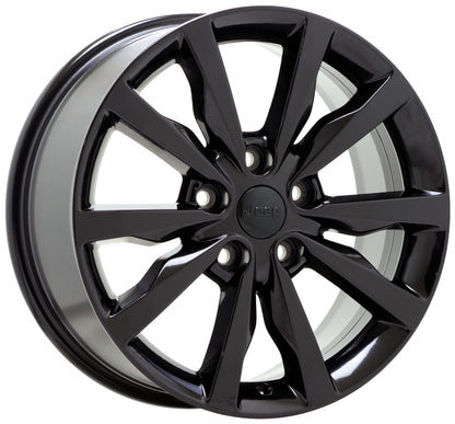 18" Jeep Grand Cherokee Gloss Black wheels rims Factory OEM 2492 EXCHANGE