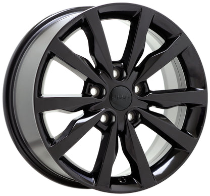 18" Jeep Grand Cherokee Gloss Black wheels rims Factory OEM 2014-2020 2492