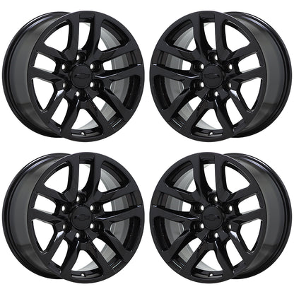 18" Silverado Tahoe Suburban 1500 Truck Black wheels rims Factory OEM set 5912