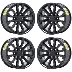 18" GMC Sierra 1500 Yukon Silverado Tahoe Black wheels rims Factory OEM Set 5909