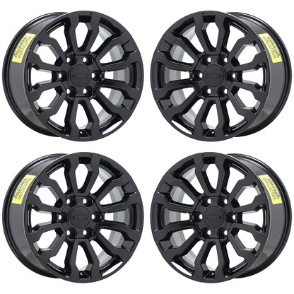 18" GMC Sierra 1500 Yukon Silverado Tahoe Black wheels rims Factory OEM set 5909