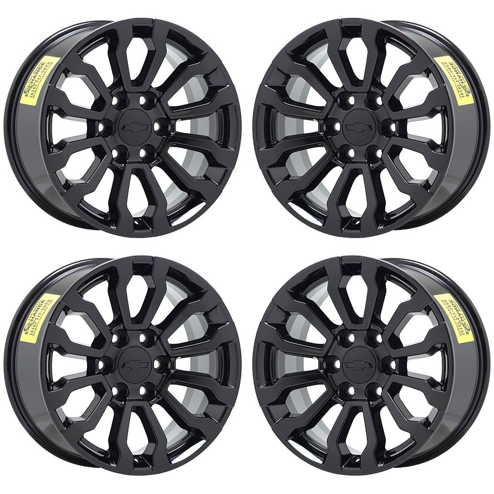18" GMC Sierra 1500 Yukon Silverado Tahoe Black wheels rims Factory OEM set 5909