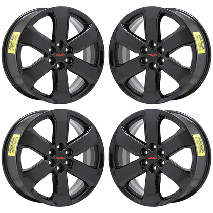 20" GMC Acadia Gloss Black wheels rims Factory OEM 2018 - 2023 set 5845