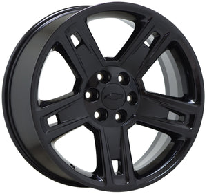 22" Chevrolet GMC Silverado Sierra 1500 Black wheels rims Factory OEM set 4 5664