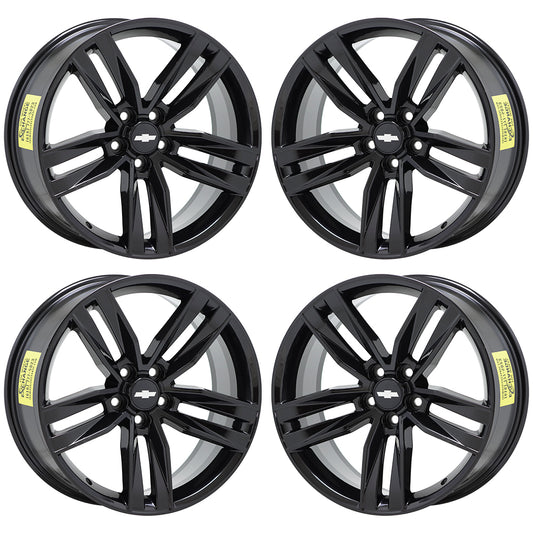20x8.5" Chevrolet Camaro RS Gloss Black wheels rims Factory OEM GM set 5762