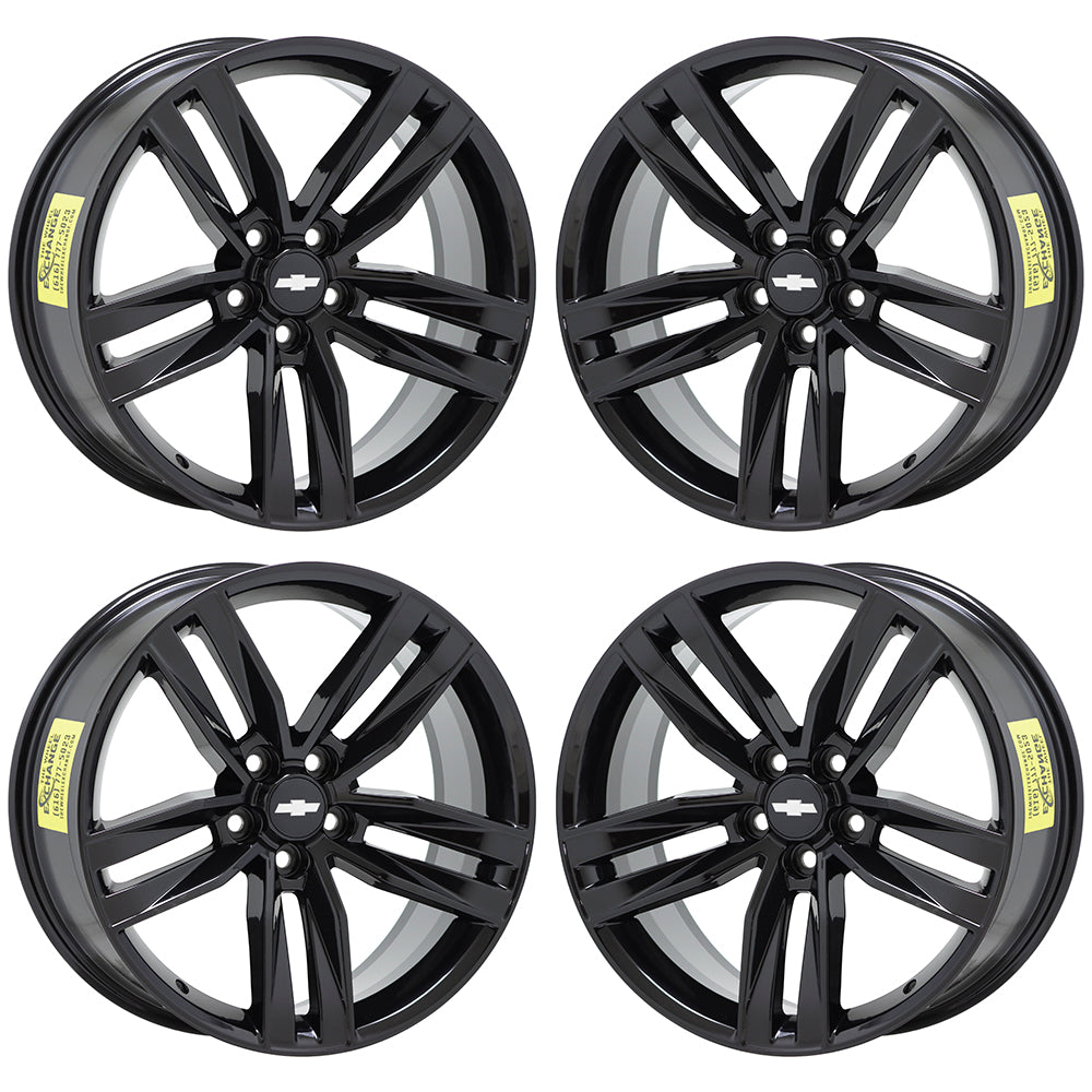 20x8.5" Chevrolet Camaro RS Gloss Black wheels rims Factory OEM GM set 5762