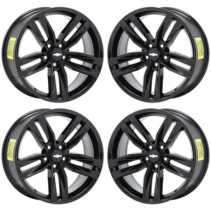 20x8.5" Chevrolet Camaro RS Gloss Black wheels rims Factory OEM GM set 5762