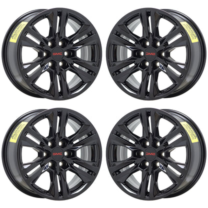17" GMC Canyon Truck Gloss Black wheels rims OEM set 2019 2020 5871 EXCHANGE