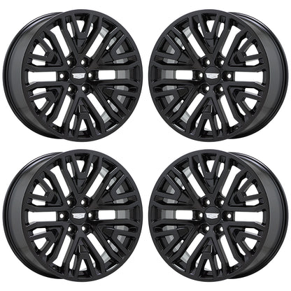 22" Silverado Suburban Tahoe Gloss Black wheels rims replica set 5906