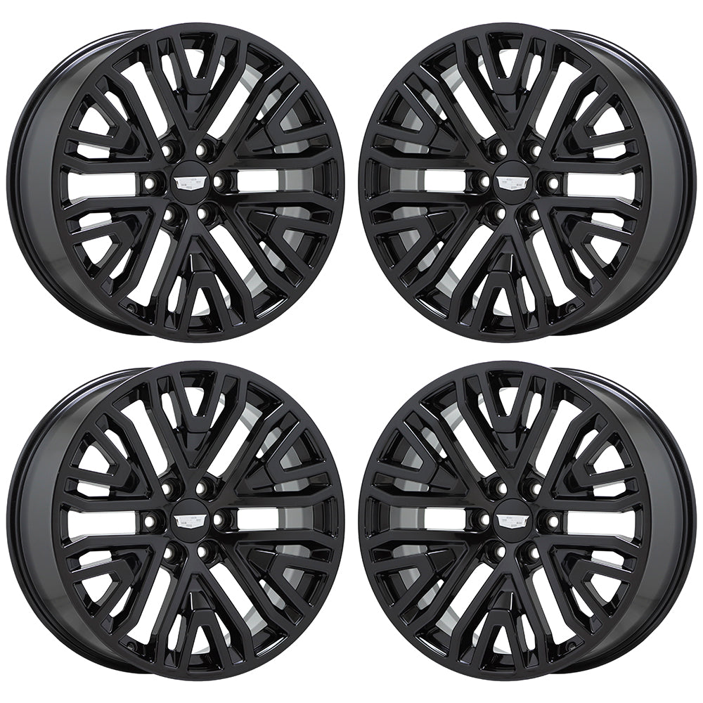 22" Cadillac Escalade Gloss Black wheels rims replica set 5906