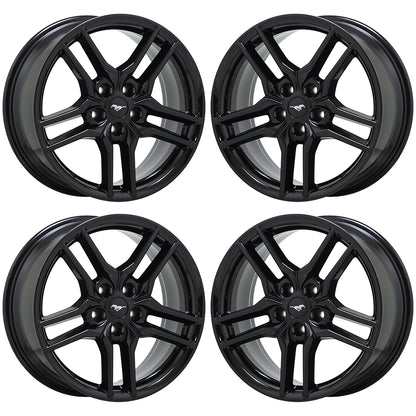 18" Ford Mustang Gloss Black wheels rims Factory OEM set 10157