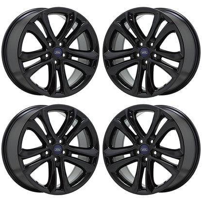 18" Ford Edge Gloss Black wheels rims Factory OEM set 10044