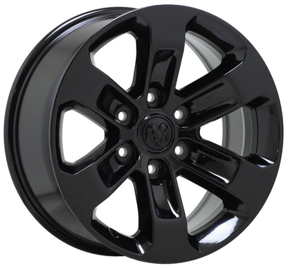 18" Dodge Ram 1500 Truck Gloss Black wheels rims Factory OEM set 4 2672 EXCHANGE