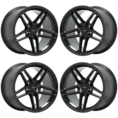 18"/19" Corvette Z06 Black wheels rims Factory OEM NEW set 5090 5107 EXCHANGE