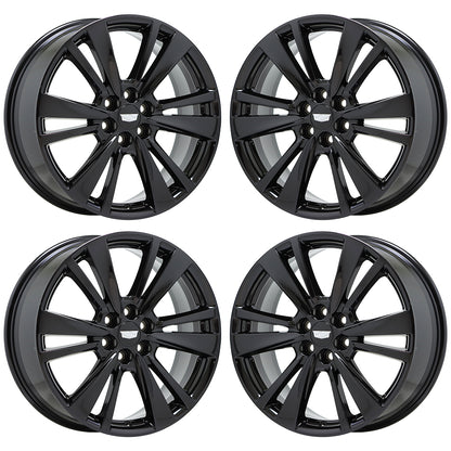 20" Cadillac XT5 XT6 Gloss Black wheels rims Factory Genuine OEM set 4847