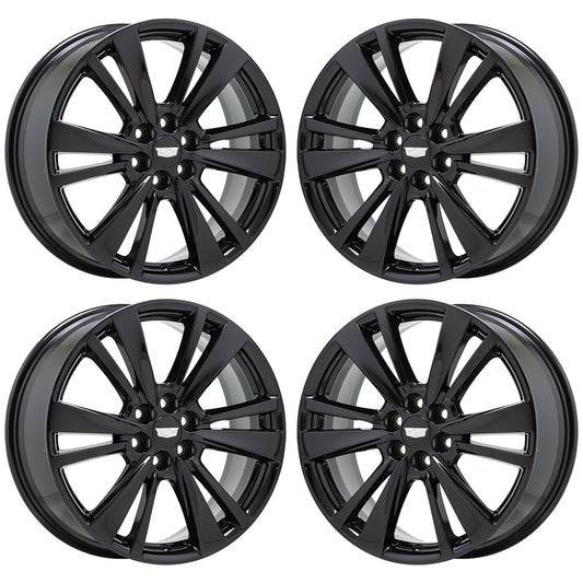 20" Cadillac XT5 XT6 Gloss Black wheels rims Factory Genuine OEM set 4847