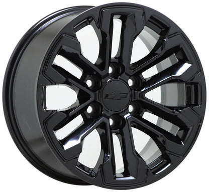 18" GMC Sierra Silverado 1500 Truck Gloss Black wheels rims OEM 5905 EXCHANGE