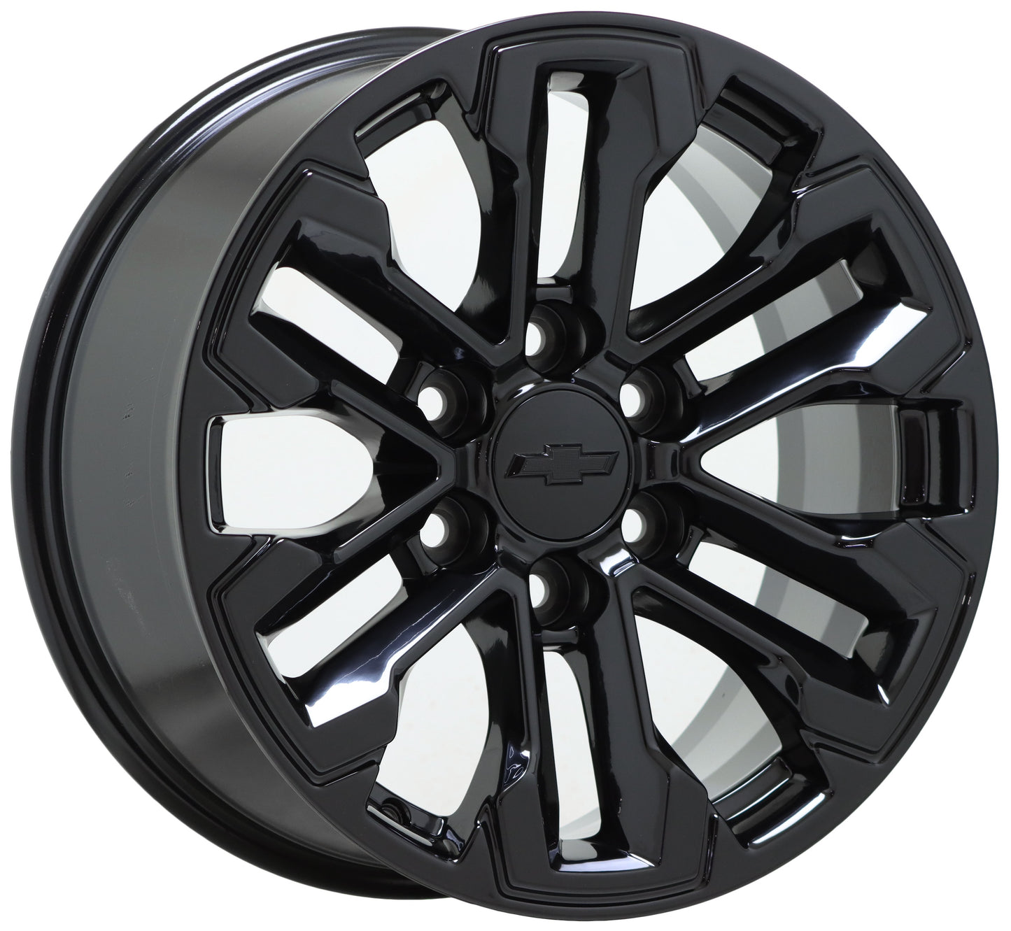 18" GMC Sierra Silverado 1500 Truck Gloss Black wheels rims OEM set 5905