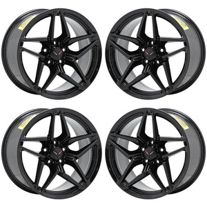 EXCHANGE 19" & 20" Corvette C7 ZR1 Z06 Grand Sport Black Wheel OEM Set 5926 5930