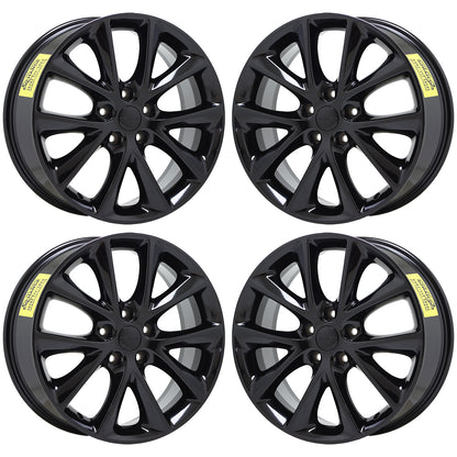 20" Jeep Grand Cherokee Gloss Black wheels rims Factory OEM set 4 2496