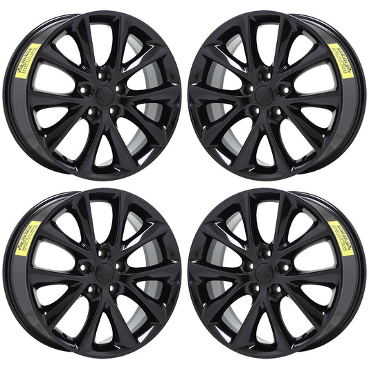 20" Jeep Grand Cherokee Gloss Black wheels rims Factory OEM set 4 2496 EXCHANGE