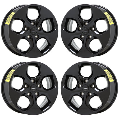 17" Dodge Grand Caravan Journey Gloss Black wheels rims OEM set 2590