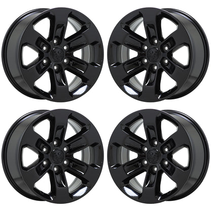 18" Dodge Ram 1500 Truck Gloss Black wheels rims Factory OEM set 4 2672